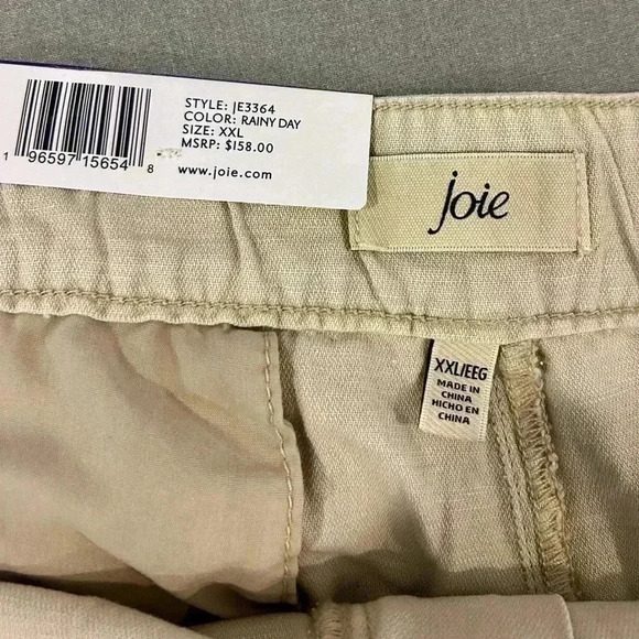🤎”Joie” NWT Rainy Day/Oatmeal Pleated Shorts w/ Front & Back Pockets Size XXL🤎 - Picture 6 of 12
